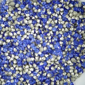1028 PP24 SA *** 100 strass Swarovski fond conique PP24 (3,2mm ) SAPPHIRE - Picture 1 of 4
