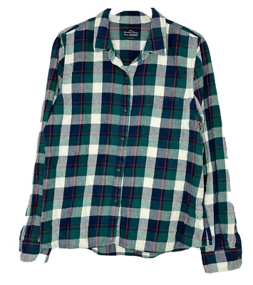 Женская блуза на пуговицах Broadway And Broome Madewell зеленая клетчатая хлопок размер L - Изображение 1 из 4