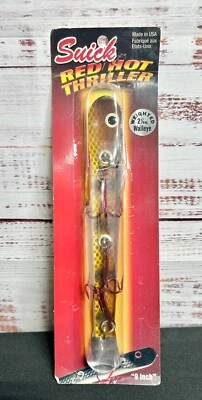 Suick 9″ Weighted Red Hot Thriller [Walleye] Fishing Lure- B326 - Image 1 of 4