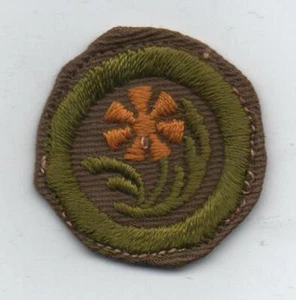 Botany Merit Badge, Type C Tan Narrow Crimped (1938-46), Sewn - Picture 1 of 1