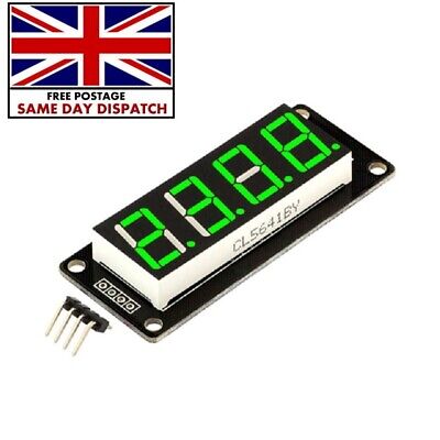 0.56''Inch TM1637 4Bit Digital LED 7Segment Clock Tube Display For Arduino Green • 4.80£