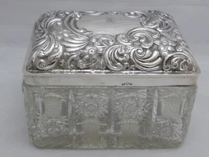 ZUCKERDOSE – SCHATULLE SILBER 925-ER LONDON UM 1902 - Picture 1 of 9