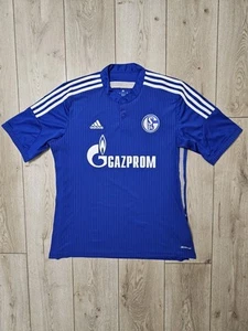 SCHALKE 04 2015 2016 HOME FOOTBALL SHIRT GERMANY SOCCER JERSEY XL ADIDAS - Picture 1 of 8
