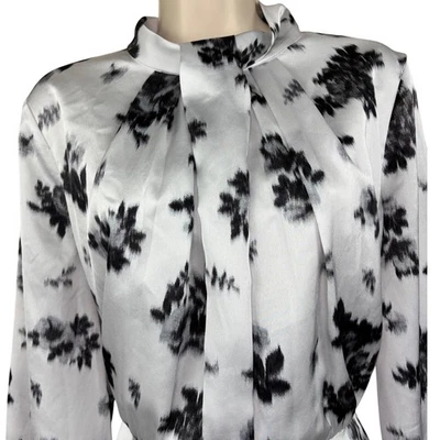 Vestido Ann Taylor Ikat Estilo Manga Larga Midi Plisado Escote Mujer Talla 12 Foto 1 de 4