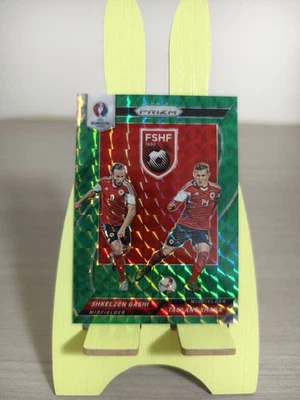 Tarjeta Gashi/Xhaka 2016 Panini Prizm UEFA Euro Dual Players verde 2/5 Albania Foto 1 de 2