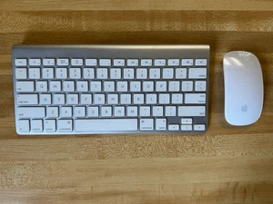 Apple A1314 Wireless Keyboard MC184LL/A & Bluetooth Magic Mouse A1296 MB829LL/A  - Picture 1 of 13