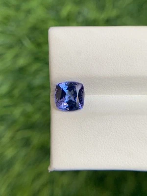 Cushion Cut 7mm Tanzanite Square loose Gemstone For jewelry making Certified - Image 1 of 4