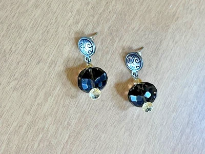 Pendientes colgantes de citrino de cuarzo ahumado facetado de plata de ley SILPADA P1419 Foto 1 de 2