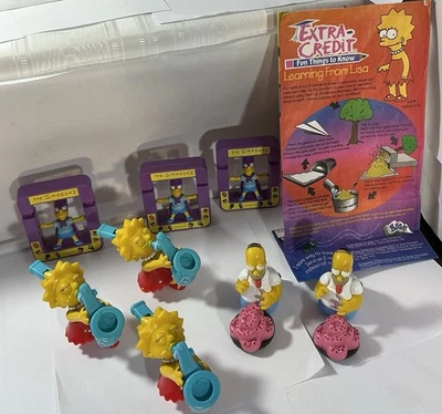 De colección 1997 Los Simpson 3 Bartman 2 Homero y 3 Lisa con bolsa de comida metro Foto 1 de 4