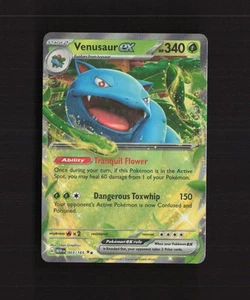 Tarjeta holográfica Pokémon Venusaur ex 003/165 escarlata y violeta 151 ultra rara casi nueva - Imagen 1 de 10