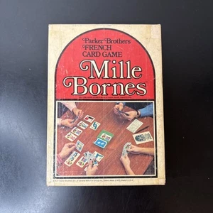 Juego de cartas francés MILLE BORNES 1971 vintage de Parker Brothers - Imagen 1 de 2