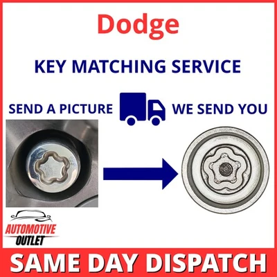 SERVICIO A JUEGO SEGURIDAD MASTER BLOQUEO RUEDA TUERCA LLAVE PERNO REINO UNIDO PARA DODGE Foto 1 de 4