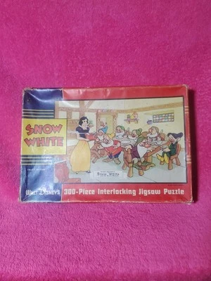 Rompecabezas Blancanieves siete enanitos antiguo Disney Foto 1 de 4