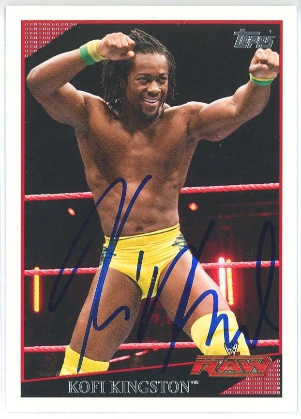 Kofi Kingston 2009 Topps WWE #5 autógrafo firmado automáticamente Foto 1 de 1