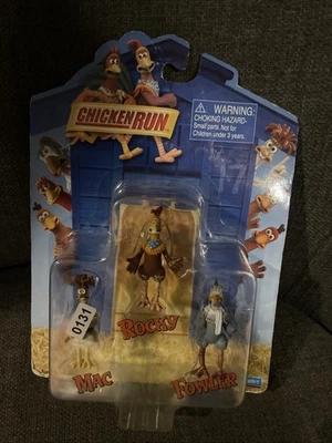 Chicken Run Rocky Mac Fowler Mini Figure 3 Pack 2000 Playmates 40201 Vintage New - Image 1 of 3