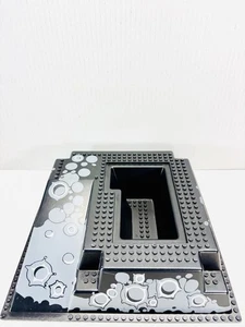 Lego 2552 Erhöhte Weltraum Grundplatte 10”x 10” Schwarz Grau Mond Rampe Grube - Bild 1 von 7