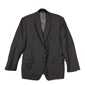 CALVIN KLEIN Mens Black Wool SLIM FIT Suit Sport Coat Blazer Jacket 44R Stylish - Picture 1 of 4