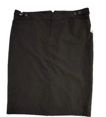 Nwt Norma Kamali 黑色职业裙 14 码 — 第 1/4 张图片