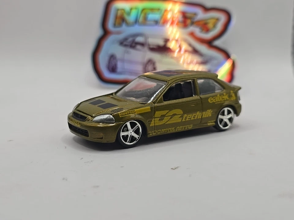 Revell Honda Civic D2 Metallic Olive Green Hatchback - Fast And Furious VHTF JDM - Image 1 of 4