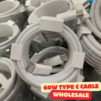 Lote Cable Cargador Rápido 60W USB-C a USB-C Tipo C Cable Para iPhone15/15Pro/16e/17 Foto 1 de 4