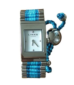 LINKS OF LONDON Friendship Watch Blue Toggle Cord Sterling Silver RRP150 - Picture 1 of 12