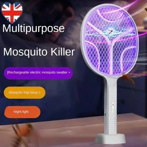 Electric Fly Zapper Racket Killer Insect Bug Swatter Mosquito Wasp Pest Swat Bat - Picture 1 of 13