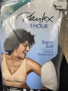 SUJETADOR PLAYTEX 4690 ESTILO 38DD NEGRO 18 HORAS SIN CABLES SUPER SUAVE FRESCO 4 VÍAS 42DD - Imagen 1 de 4