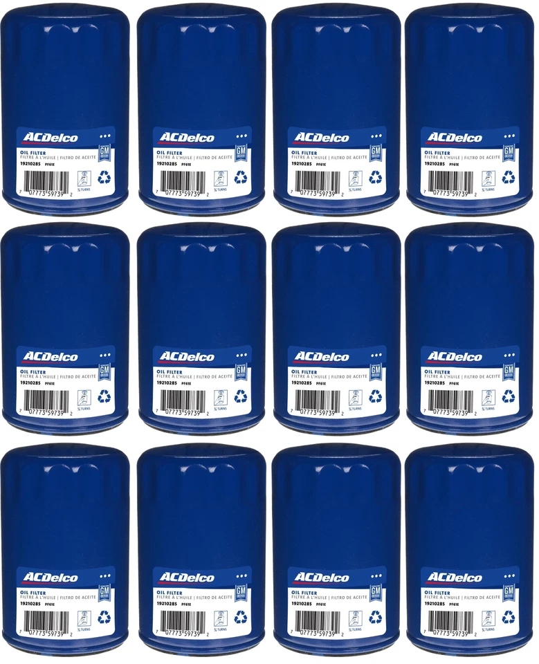 Filtro de óleo de motor ACDelco PF61F conjunto de 12 para Chevy Olds Buick Pontiac Saturn - Imagem 1 de 1