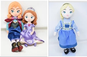 (3) Disney Princess Frozen ANNA  19", SOFIA 14.5". ELSA Broadway 15" Plush Doll - Picture 1 of 20