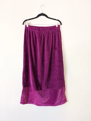 Maxi Falda De Colección Denim & Co Ciruela Púrpura L Pana Pradera Casa de Campo Núcleo Modesto Foto 1 de 4