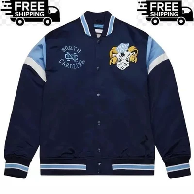 Chaqueta de satén de peso pesado de la Universidad de Carolina del Norte envío rápido y gratuito Foto 1 de 4