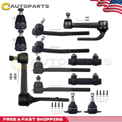 12x extremidades de haste de amarração externa dianteira braços ociosos para 1990-2005 Chevrolet Astro GMC Safari - Imagem 1 de 4