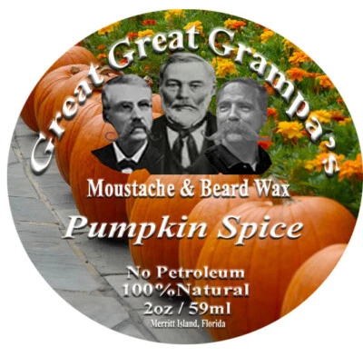 PUMPKIN SPICE scent - Moustache & Beard Wax - Mild, Medium or Extreme Hold - Image 1 of 4