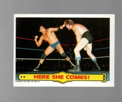 1985 Topps WWF  TITO SANTANA "Here She Comes!" Wrestling card #28 NM - Image 1 of 2
