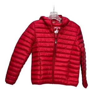 Just Over The Top JOTT Boys light hooded down jacket Red Hugo Size 10/12 - Picture 1 of 9