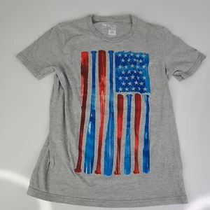 Adidas Boys Shirt Short Sleeve Boys Size M 10-12 The Go To Tee American Flag  - Picture 1 of 8