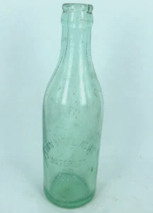 antique embossed CROWN BOTTLING WORKS WATERLOO IOWA slug plate soda bottle crude - Picture 1 of 11