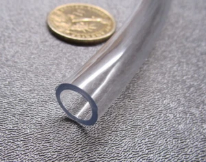 PVC Tubing, Clear, 1/2" OD x 3/8" ID x 1/16" Wall x 50 Foot Coil - Picture 1 of 10