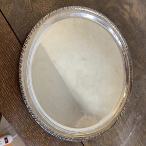 7.75” silver plated Salver tray,pretty gadroon edge - Picture 1 of 3