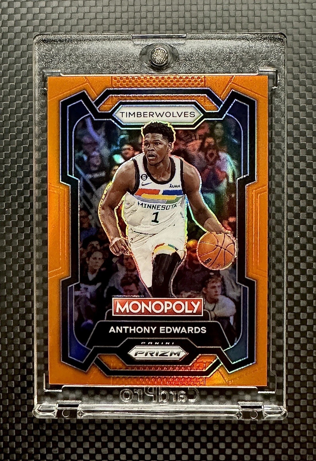 2023-24 Anthony Antman Edwards Panini Prizm Monopoly Orange SSP #52 17/124