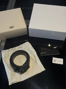 MONT BLANC reversible black and blue belt - Picture 1 of 10