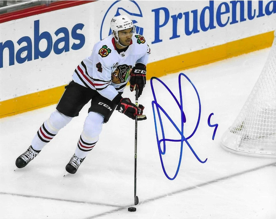 Seth Jones Chicago Blackhawks Signed 8x10 Jersey Skating Photo - Image 1 of 1