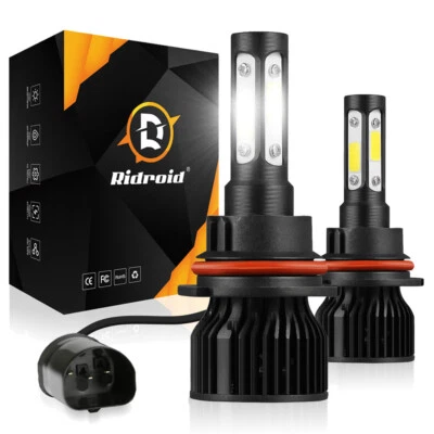 For Ford F-150 F-250 F-350 Super Duty 9007 4 Sides LED Headlight Bulbs Kit Hi/Lo - Image 1 of 4