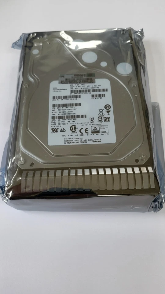 HPE 3.5" LFF 4TB 7.2K SATA 6GB/S WITH HPE SMART CARRIER - Image 1 of 4