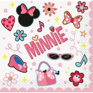 Iconic Minnie Mouse 16 Ct Beverage Napkins Paper - Picture 1 of 1