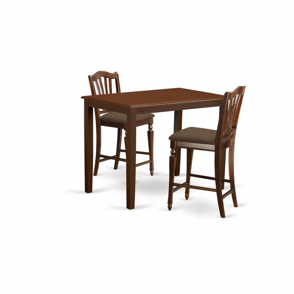 YACH3-MAH-C 3 PC counter height set - counter height Table and 2 Kitchen... - Image 1 of 4