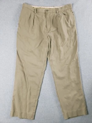 Pantalones chinos Tommy Bahama para hombre talla 38x32 plisados delanteros beige chino mezcla de seda Foto 1 de 4