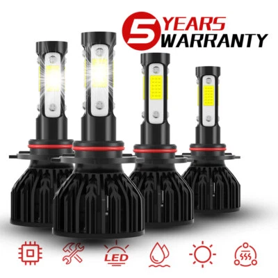 Luces LED de haz alto bajo blanco 4x 9005+9006 para Chevrolet Lumina APV 1990-1996 Foto 1 de 4