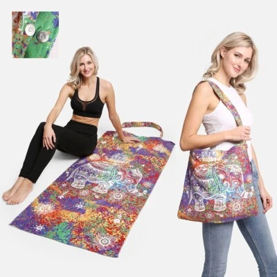 Toalla de playa y bolso de mano ComfyLuxe con patrón de elefante 2 en 1  Foto 1 de 4