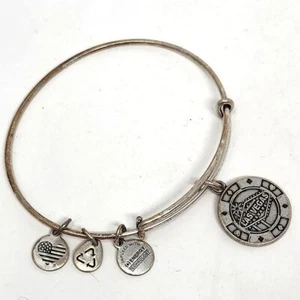 ALEX and ANI Las Vegas Bangle Bracelet Silver Tone - Picture 1 of 6